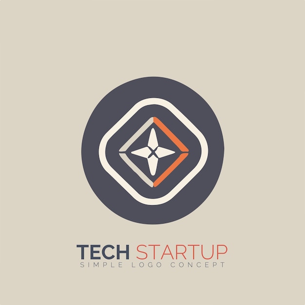 Vector tech startup logo concept for company and branding