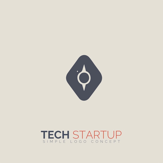 Vettore concetto di logo tech startup per azienda e branding