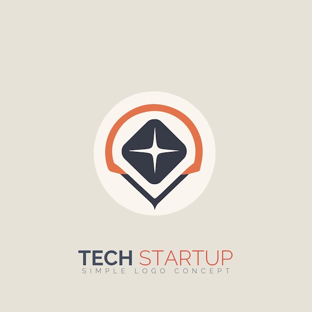 Vector tech startup logo concept for company and branding