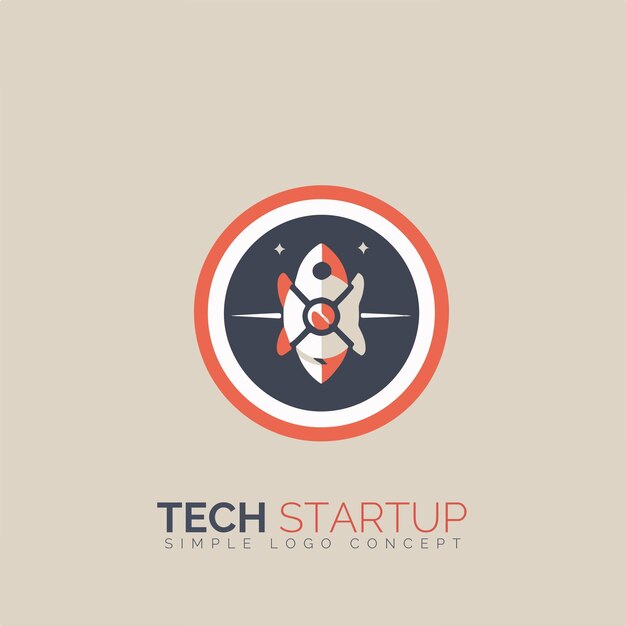 Vector tech startup logo concept for company and branding