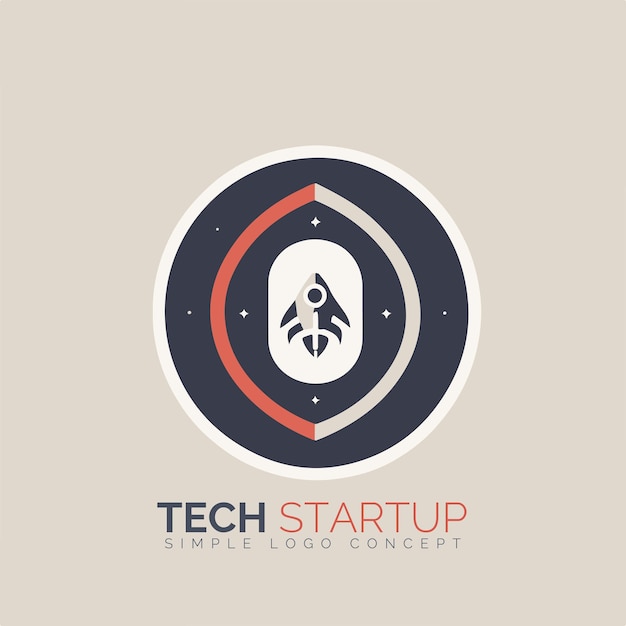 Вектор Концепция логотипа технологического стартапа для компании и брендинга