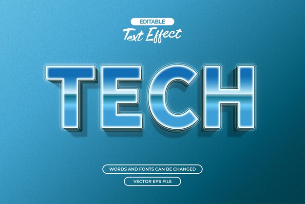 Vector tech text effect