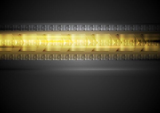 Vector tech yellow glow abstract background