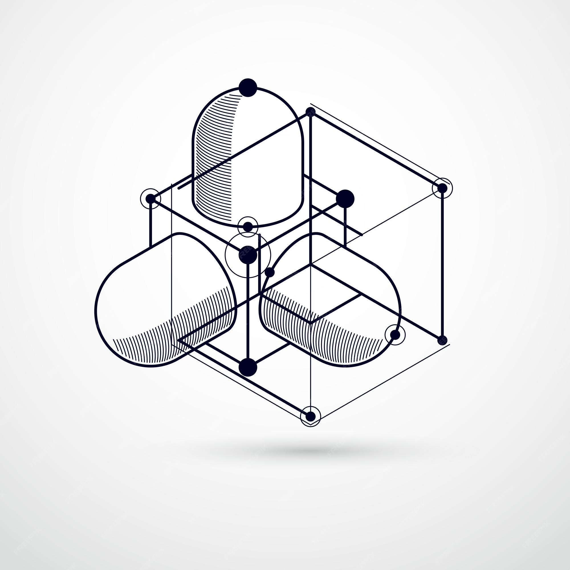 Premium Vector | Technical blueprint, vector black and white digital background with geometric design elements, cubes. engineering technological wallpaper made with honeycombs. Premium Vector | Technical blueprint, vector black and white digital background with geometric design elements, cubes. engineering technological wallpaper made with honeycombs.