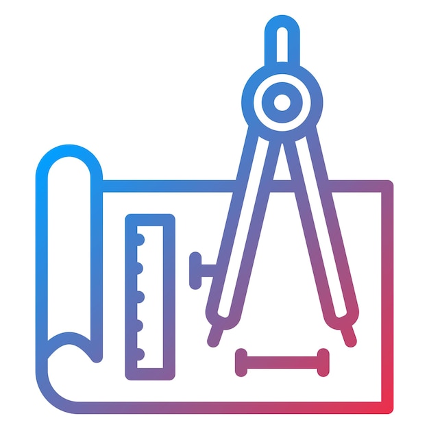 technical drawing icon vector image can be used for engineer in mechanics