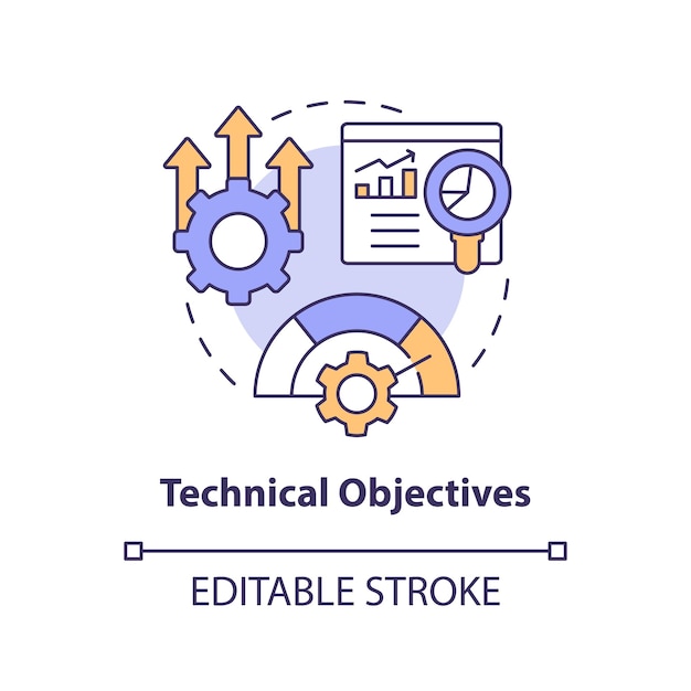 Technical objectives concept icon