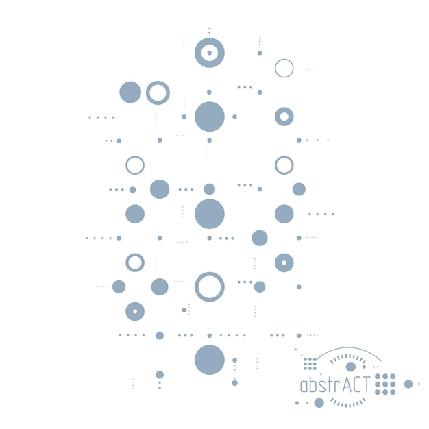 Vector technical plan, abstract engineering draft for use in graphic and web design. vector drawing of industrial system created with lines and circles.