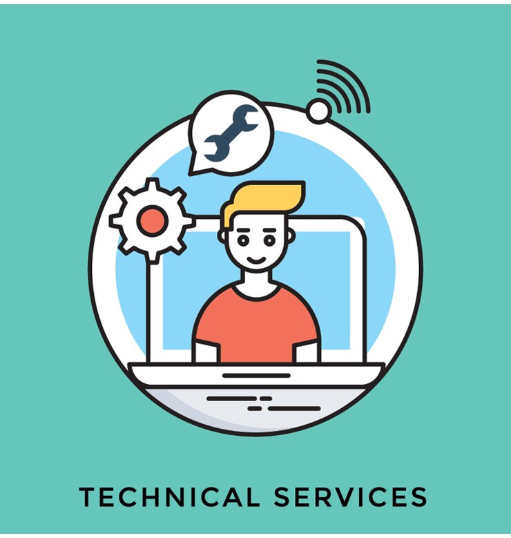 Vector technical services flat vector icon