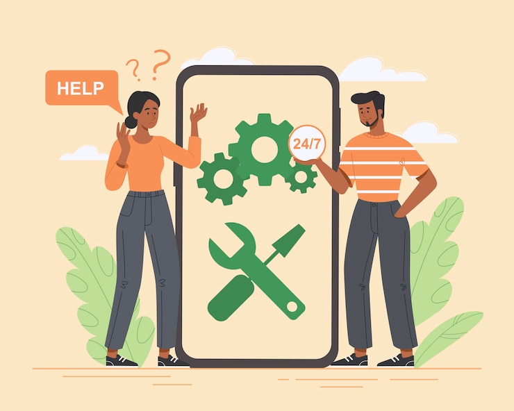 Vector technical support concept