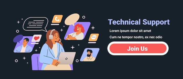 technical support team providing assistance online diverse individuals communicating via video call