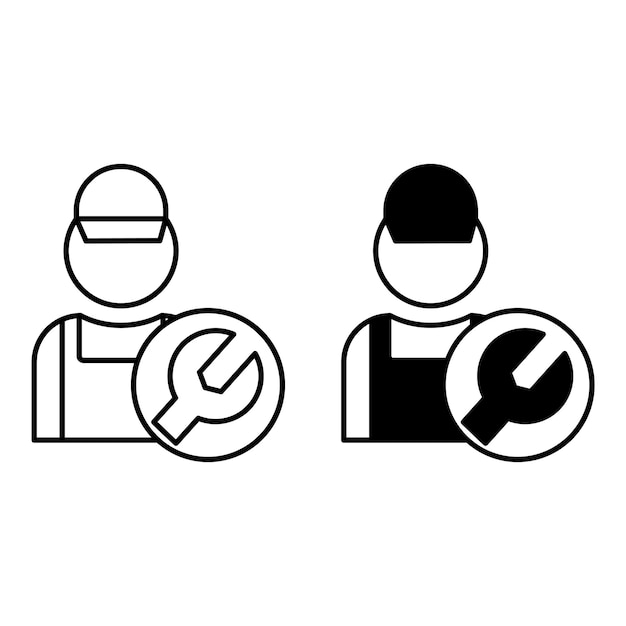 Vector technician icons