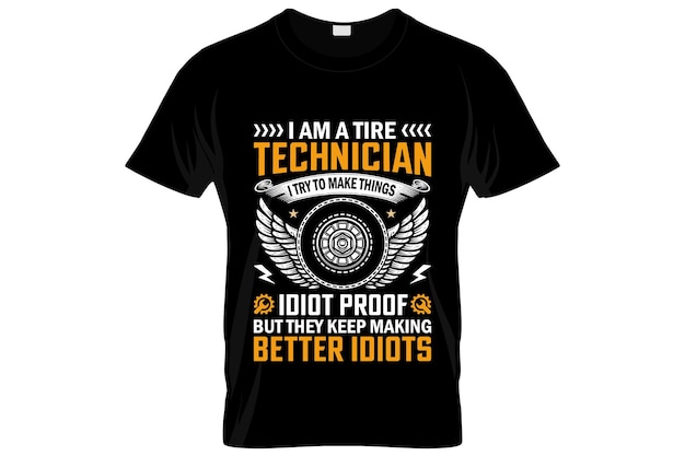 Vector technician t-shirt design or technician poster design or technician shirt design, quotes saying