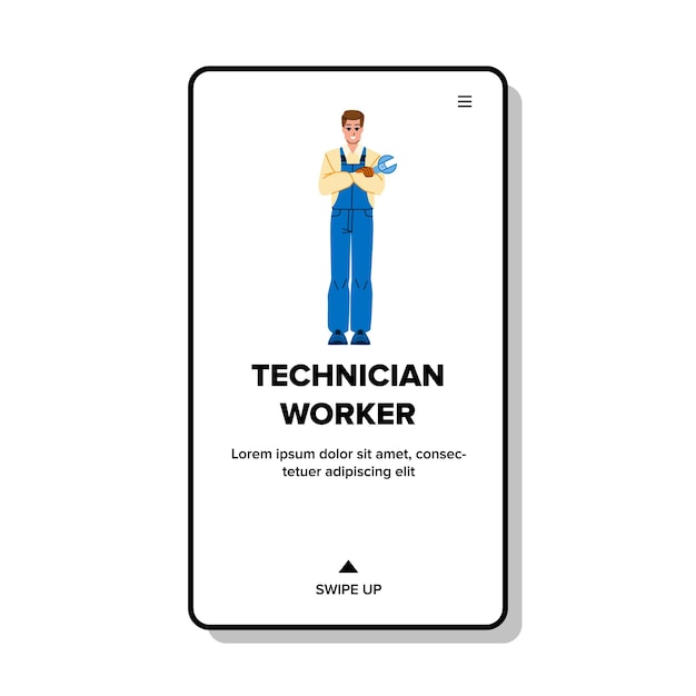 Technician worker vector