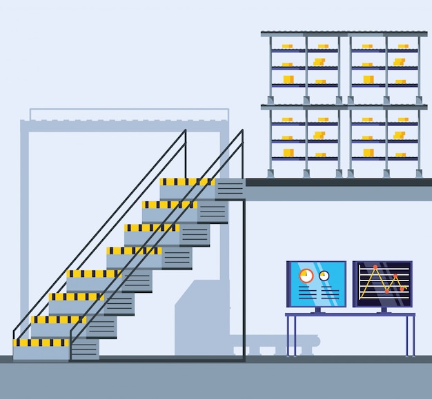 Technified factory scene 