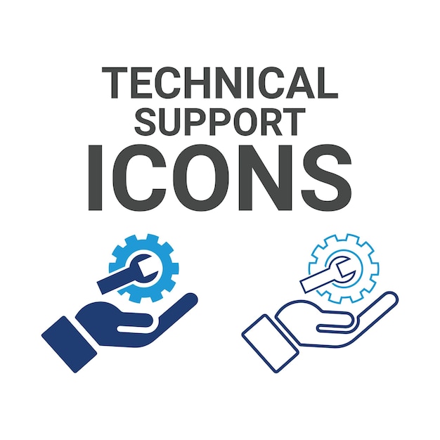 Technische ondersteuning icoon set Met klanttevredenheid assistentie ervaring feedback operator