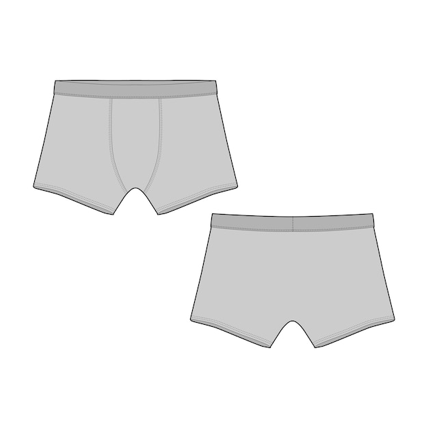 Technische schets boxershort. vectorillustratie van mannen onderbroeken. mannen ondergoed.