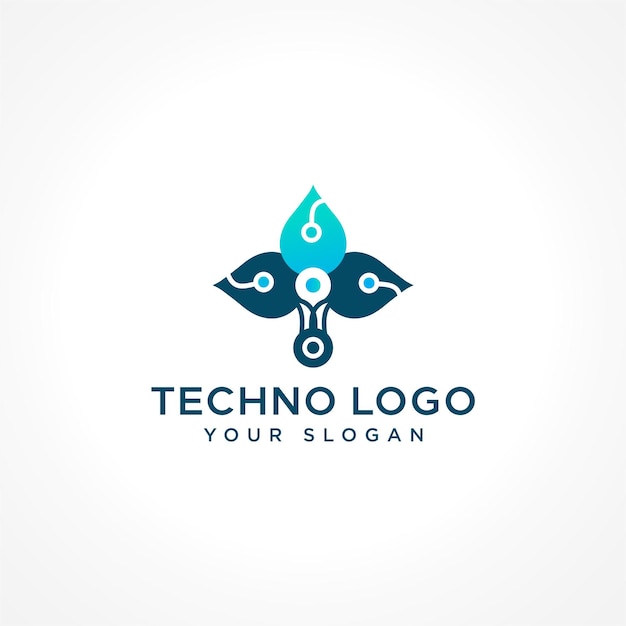 Techno boom logo ontwerp premium vector sjabloon