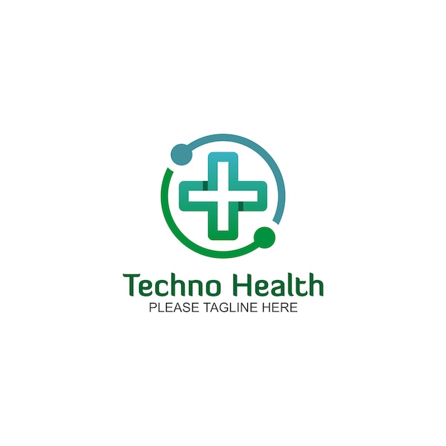 Logo di salute di techno