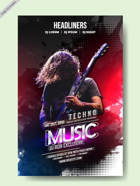 Techno Music Night evenement flyer