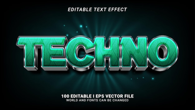 Techno tekst effect
