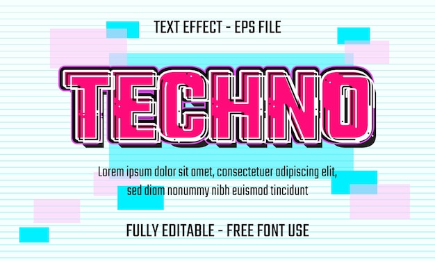 Techno text effect