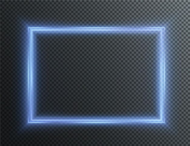 Technological background. Light glass blue frames square, oval, rectangle, circle. HUD PNG.