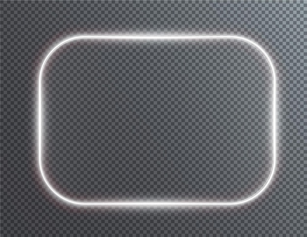 Technological background. light glass white frames square, oval, rectangle, circle. hud png.