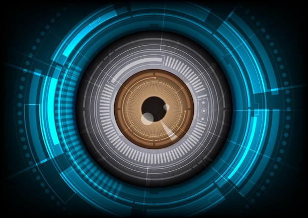 Vector technological eye background