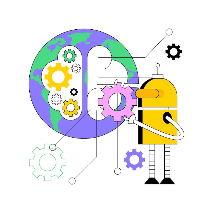 Vector technological revolution abstract concept vector illustration