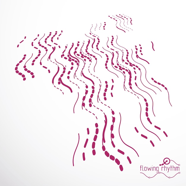 Technological vector wallpaper made with abstract lines. Modern geometric composition can be used as template and layout.