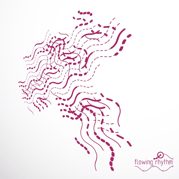 Technological vector wallpaper made with abstract lines. Modern geometric composition can be used as template and layout.