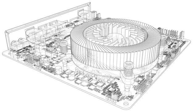 Vector technologie abstracte moederbord afbeelding achtergrond afbeelding gemaakt van d