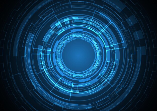 Technologie abstracte toekomstige cirkel achtergrond illustratie