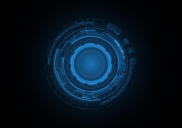 Technologie abstracte toekomstige cirkel achtergrond vectorillustratie