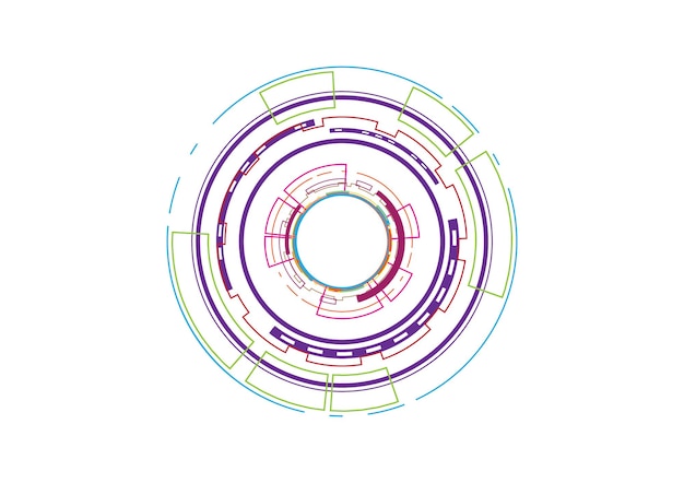 Technologie abstracte toekomstige cirkel achtergrond vectorillustratie