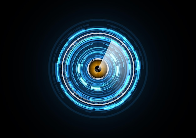 Technologie abstracte toekomstige oog radar veiligheid cirkel achtergrond