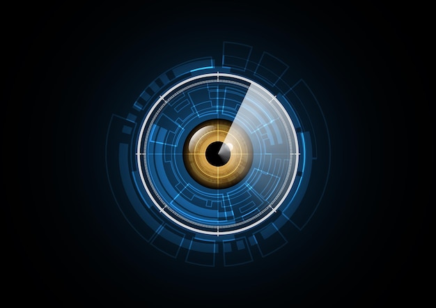 Technologie abstracte toekomstige oog radar veiligheid cirkel achtergrond
