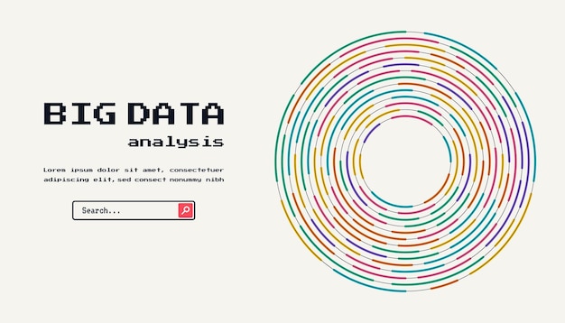 Technologie achtergrond Big data visualisatie concept Abstract technologie circuit board cirkel