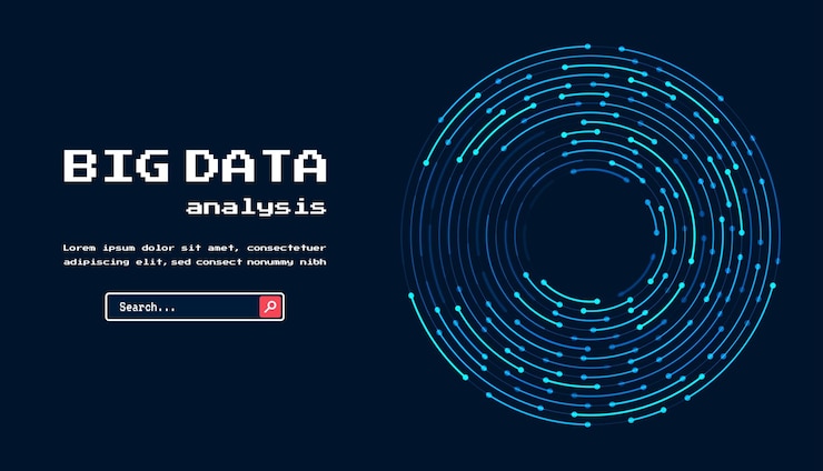 Vector technologie achtergrond big data visualisatie concept abstract technologie circuit board cirkel
