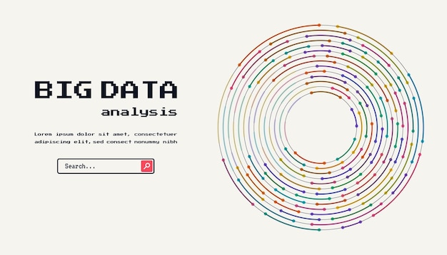 Technologie achtergrond Big data visualisatie concept Abstract technologie circuit board cirkel