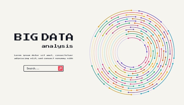 Technologie achtergrond Big data visualisatie concept Abstract technologie circuit board cirkel
