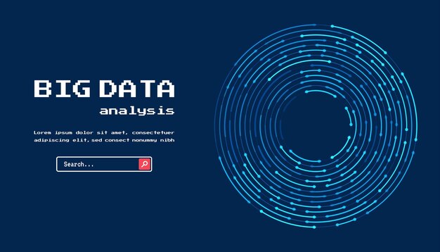 Technologie achtergrond Big data visualisatie concept Abstract technologie circuit board cirkel