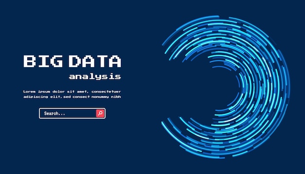 Technologie achtergrond Big data visualisatie concept Abstract technologie circuit board cirkel