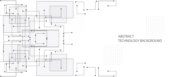 Technologie achtergrond creatieve hitech geometrisch patroon grijs en wit algehele compositie