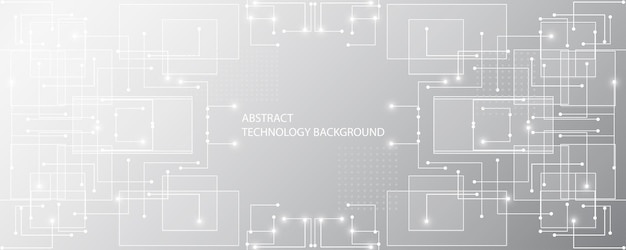 Technologie achtergrond creatieve hitech geometrisch patroon grijs en wit algehele compositie