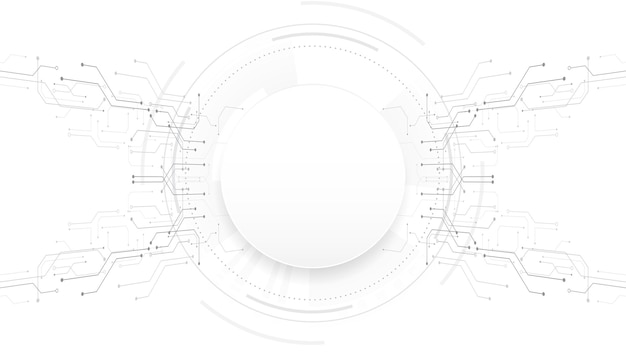 Technologie achtergrond creatieve hitech geometrisch patroon grijs en wit algehele compositie