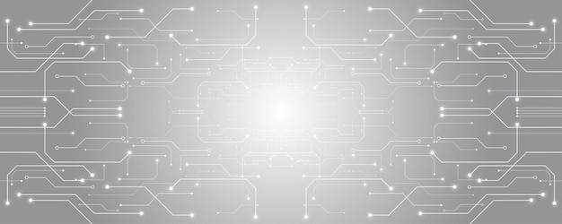 Technologie achtergrond creatieve hitech geometrisch patroon grijs en wit algehele compositie