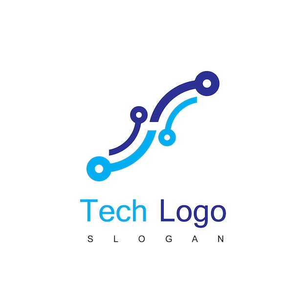 Technologie circuit logo sjabloon