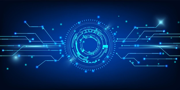 Technologie circulaire dashboard hud ontwerpconcept