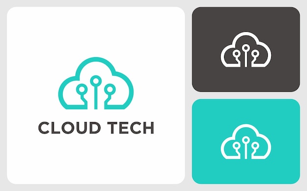 technologie cloud premium logo